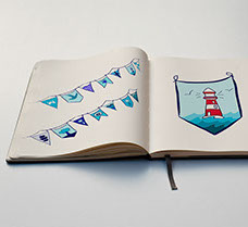 RHP Bunting Illustration